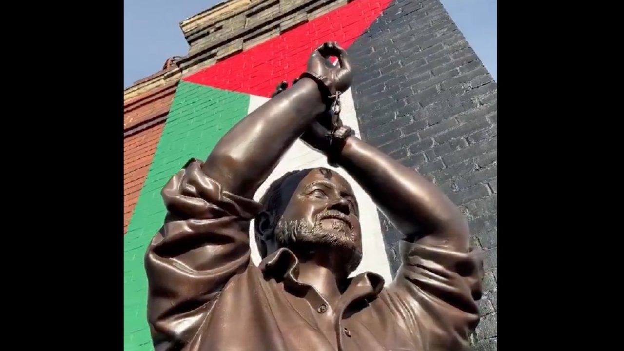 WATCH: Statue of imprisoned Palestinian terror mastermind erected in London